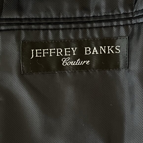 Jeffrey Banks Couture Men's 100% Wool 2 Button Navy Blazer Sport Coat Jacket 40R - Picture 9 of 13